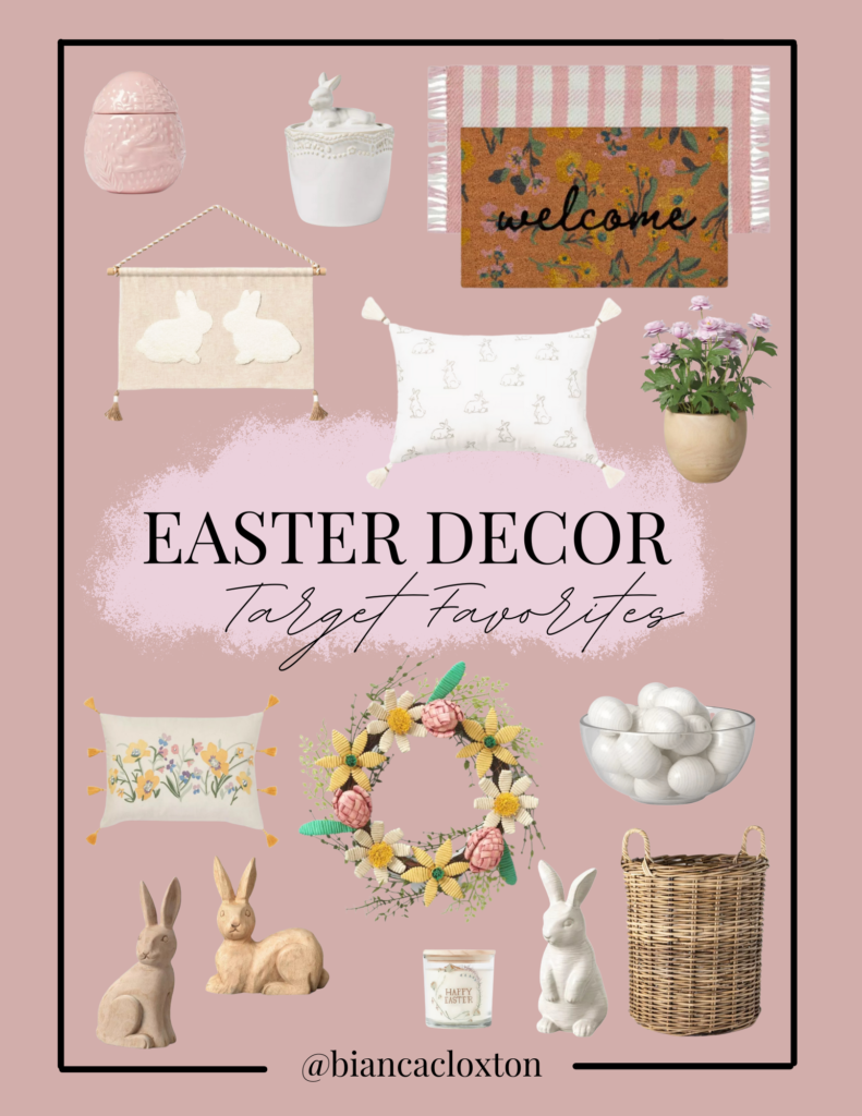compilation of Easter decor from Target